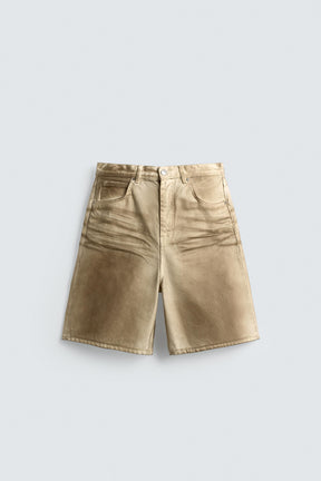 FADED PRINT BAGGY FIT BERMUDA SHORTS - Image 6