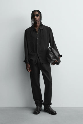 FLOWING SHIRT WITH PINTUCKS - Image 1