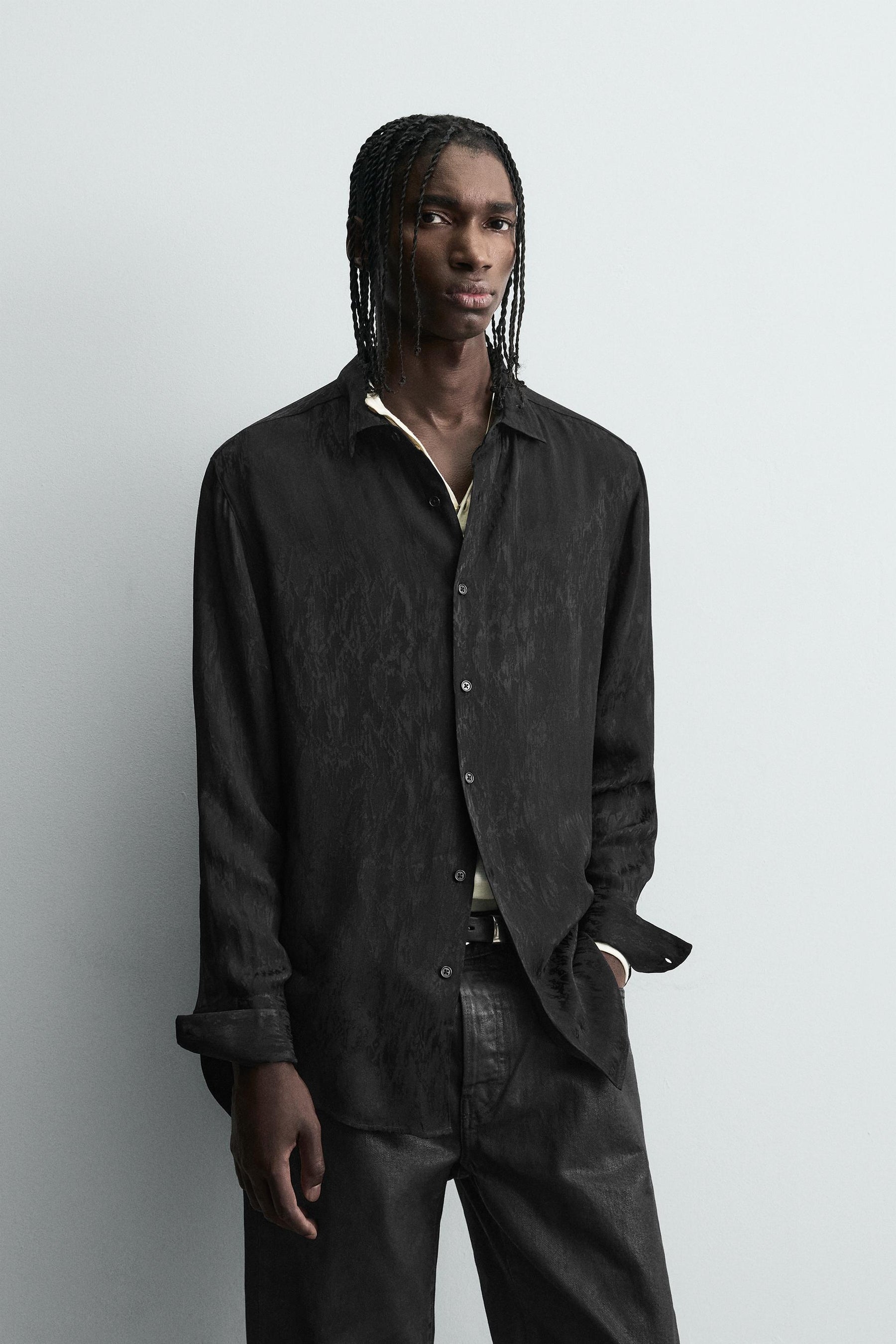 FLUID JACQUARD SHIRT - Image 2