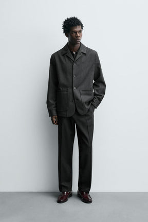 WOOL OVERSHIRT WITH POCKETS - Image 1