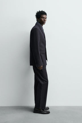 DOUBLE-BREASTED FLANNEL WOOL BLAZER - Image 4