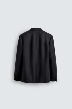 DOUBLE-BREASTED FLANNEL WOOL BLAZER - Image 7
