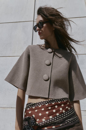 Strickjacke mit bezogenem