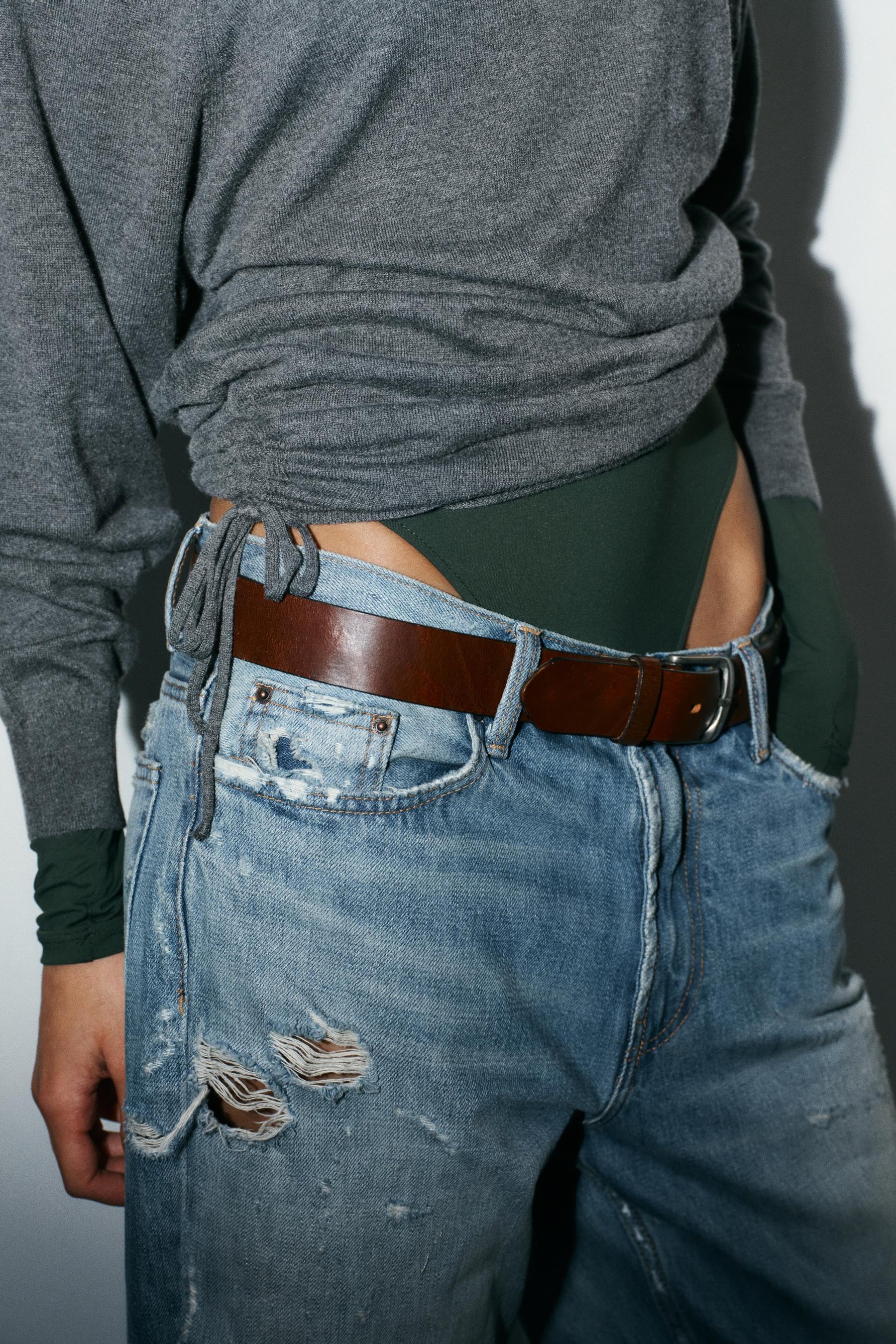 KNIT JUMPER WITH DRAWSTRINGS