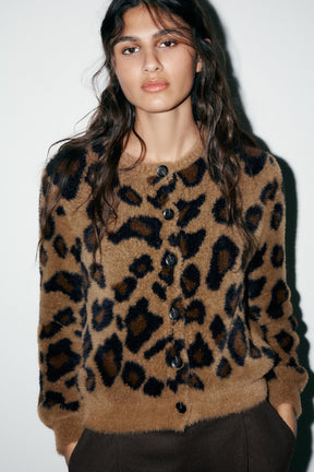 Jacquard-Strickjacke