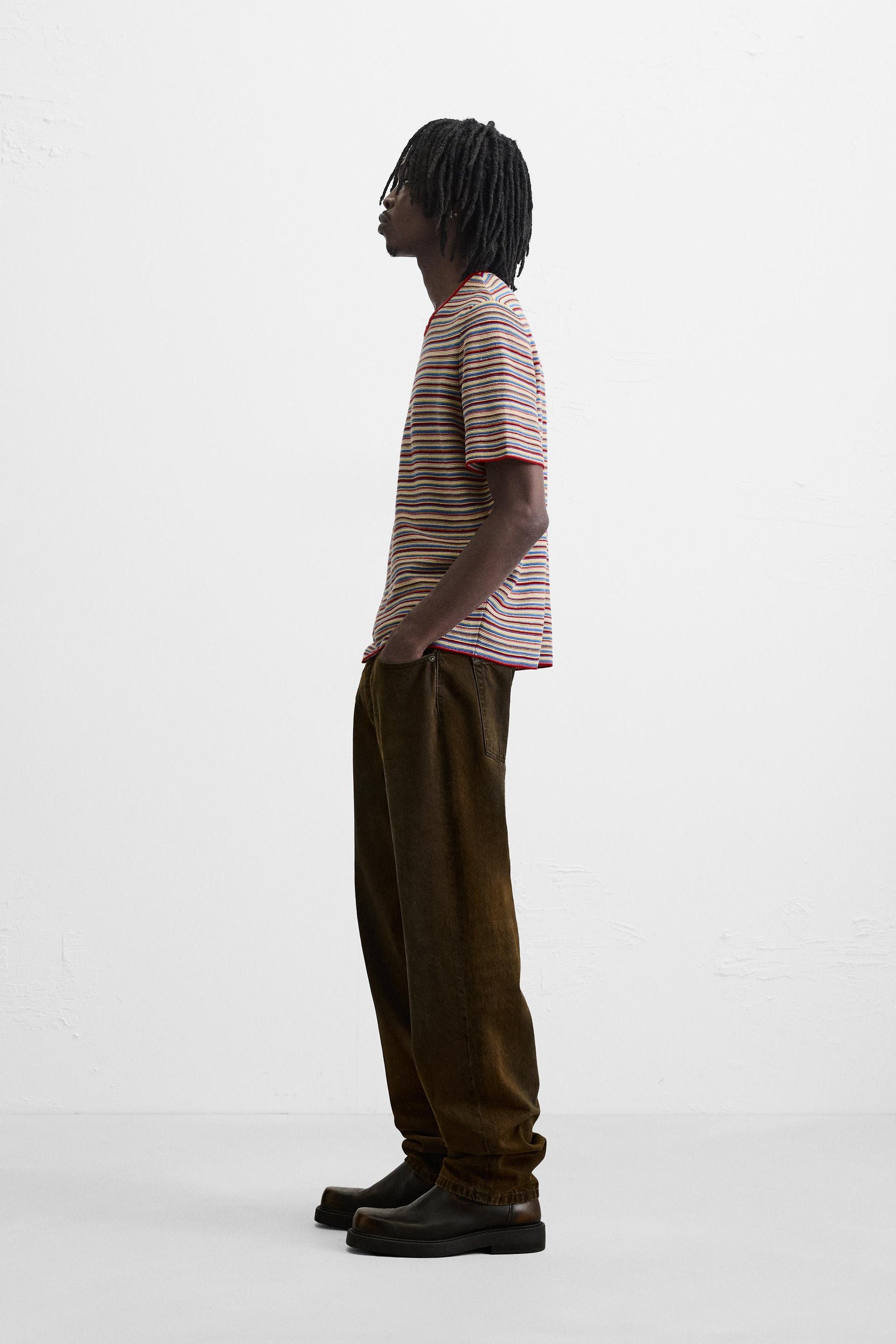 STRIPED KNIT T-SHIRT - Image 4