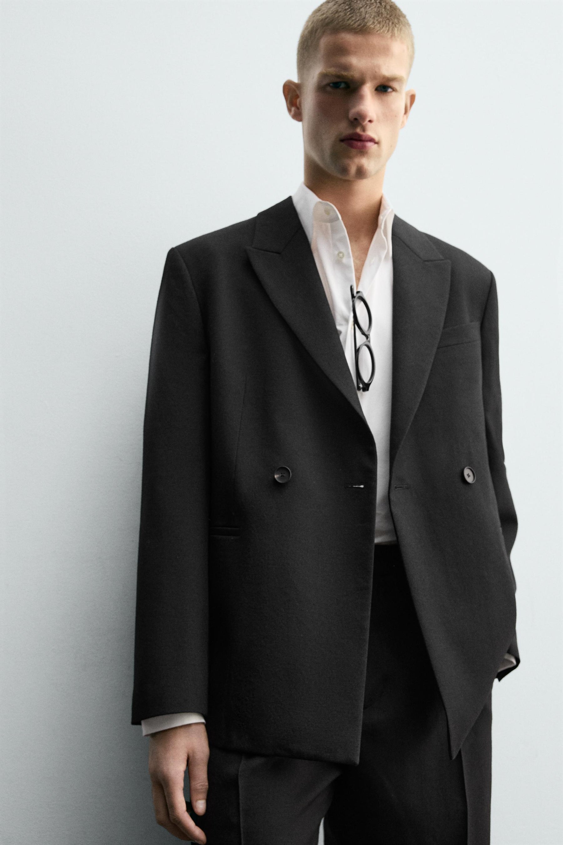 DOUBLE-BREASTED WOOL SUIT BLAZER - Image 5