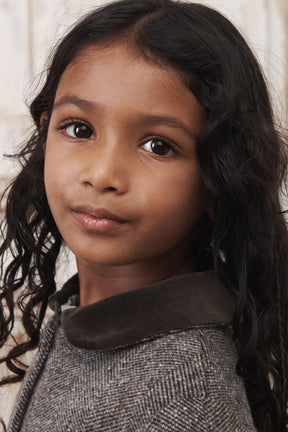 Velvet Peter Pan Wool Coat - Image 3