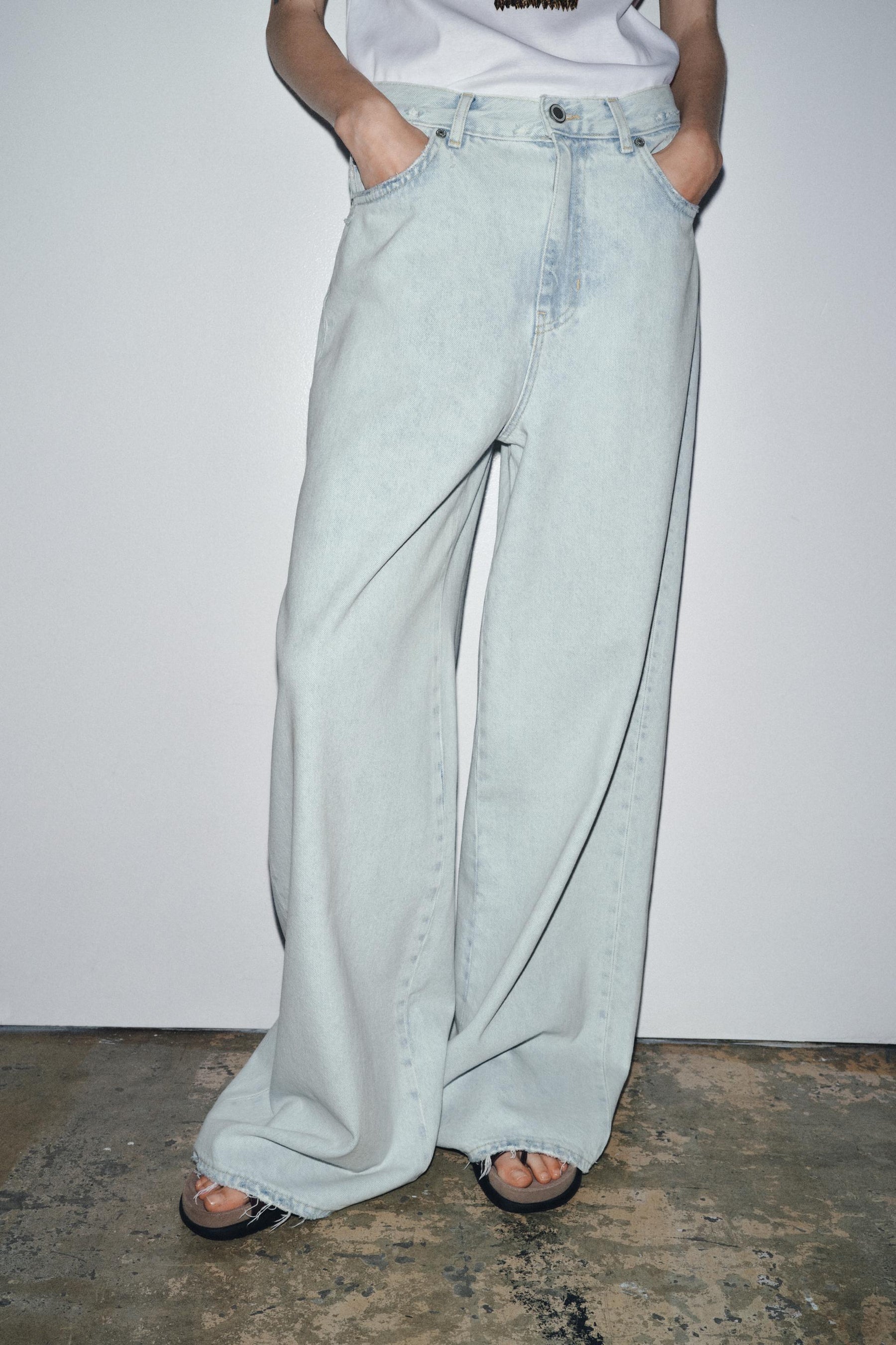 High-Waist Palazzo Jeans
