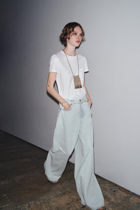 High-Waist Palazzo Jeans