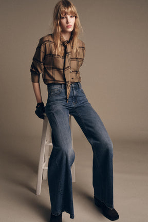 Flare Pleat Low Waist