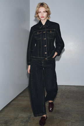 ZW COLLECTION FITTED DENIM JACKET - Image 1