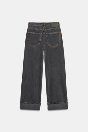 Baggy-Jeans mit mittelhohem Bund