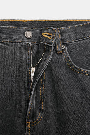 Baggy-Jeans mit mittelhohem Bund
