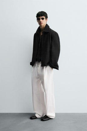 ZIP-UP TEXTURED OVERSHIRT - Image 4