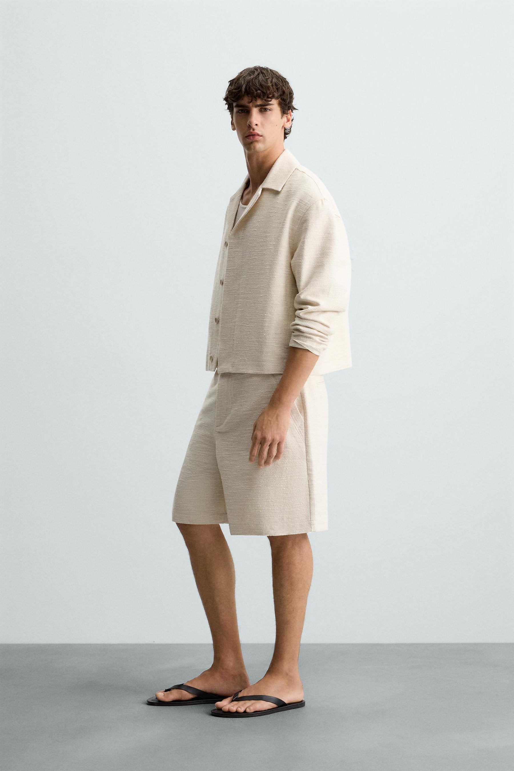 TEXTURED OVERSHIRT - Image 4