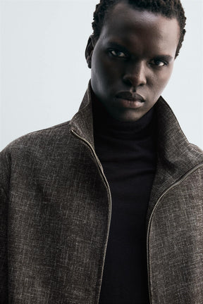 RELAXED FIT TEXTURED OVERSHIRT - Image 5