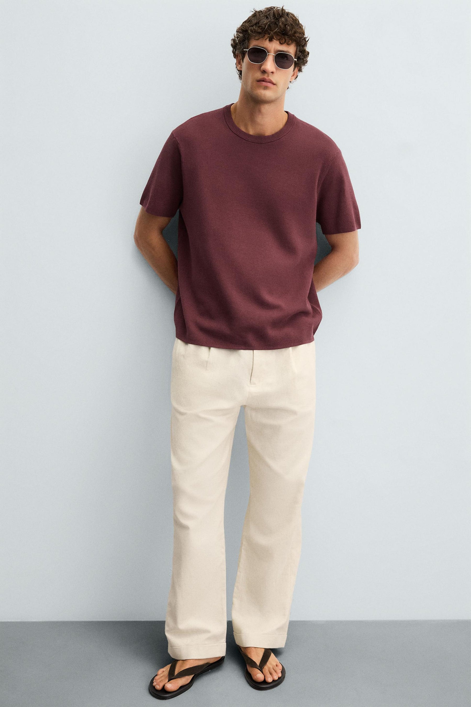 COTTON/LINEN PLEATED TROUSERS - Image 6