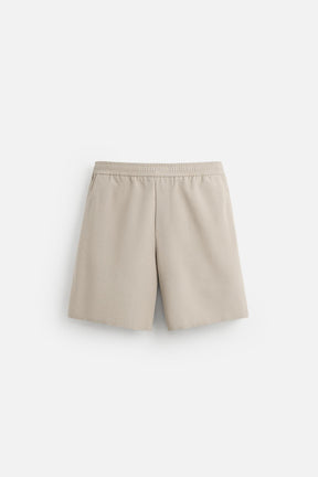 TEXTURED REGULAR FIT BERMUDA SHORTS - Image 6