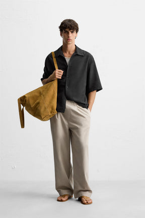 REGULAR FIT JOGGER WAIST TROUSERS - Image 1