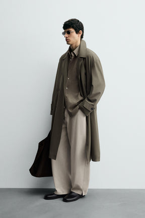OVERSIZE FLOWING TRENCH COAT - Image 4