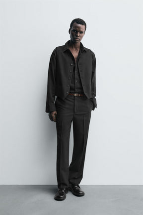 TEXTURED SUIT TROUSERS - Image 1