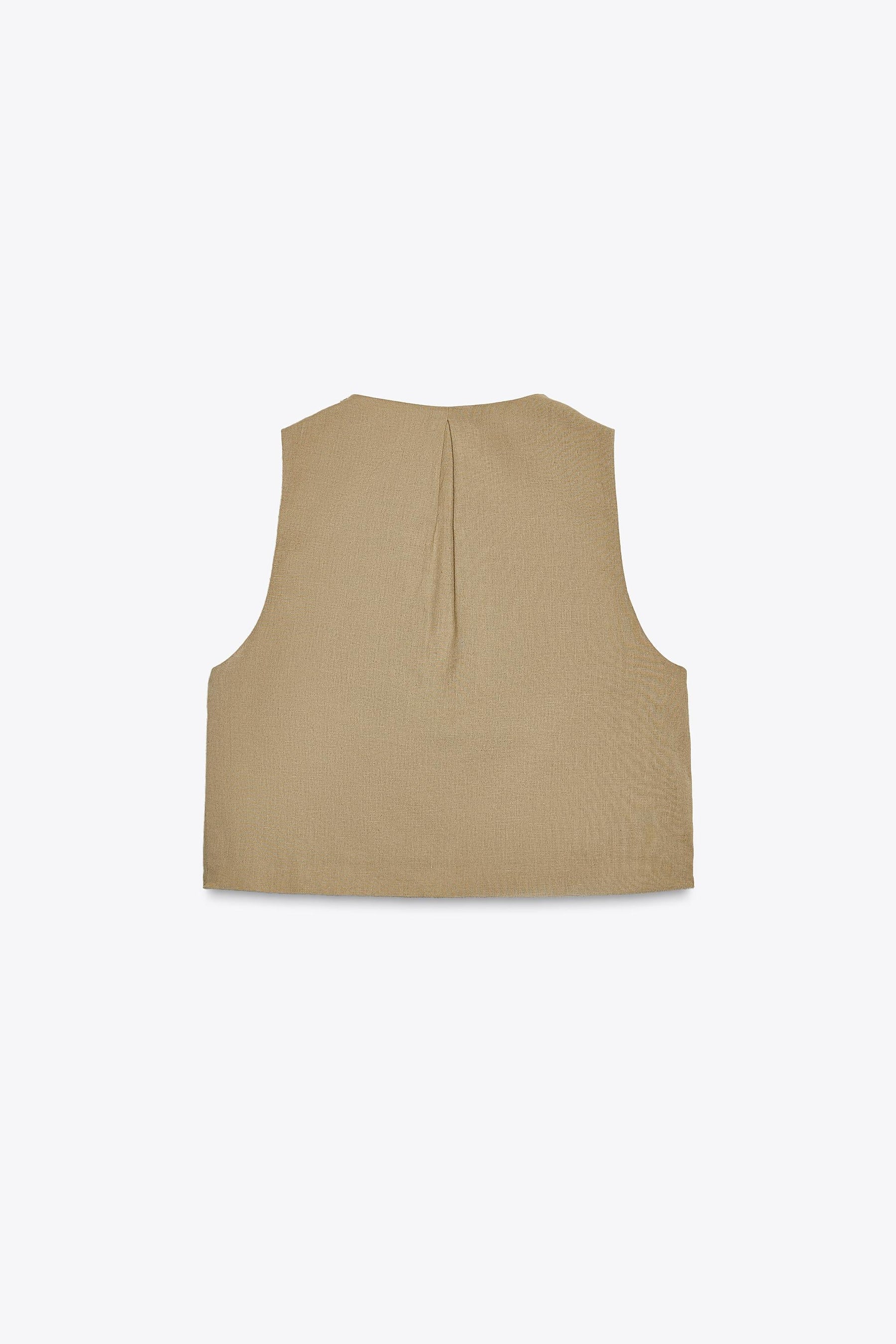 ZW COLLECTION CONTRAST EMBROIDERED WAISTCOAT - Image 3