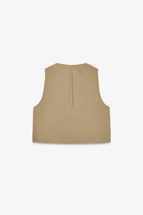 ZW COLLECTION CONTRAST EMBROIDERED WAISTCOAT - Image 3