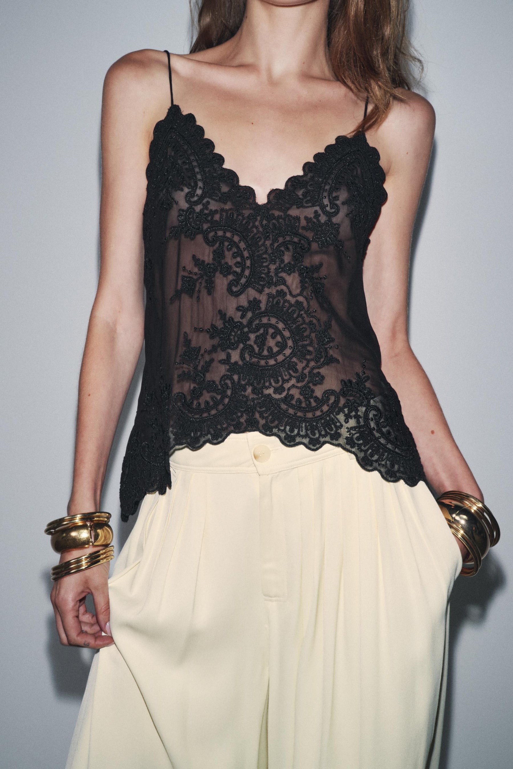Spitzen-Camisole-Top
