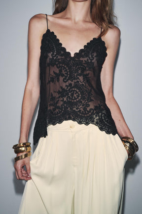 Spitzen-Camisole-Top