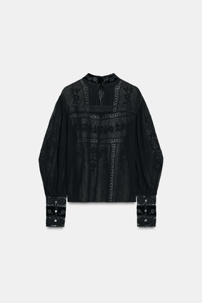Velvet Lace Blouse