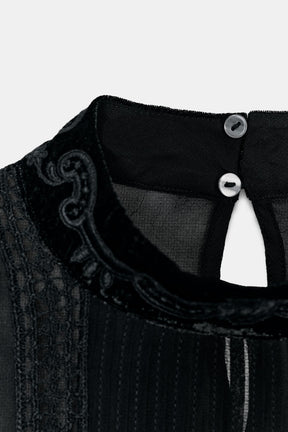 Velvet Lace Blouse