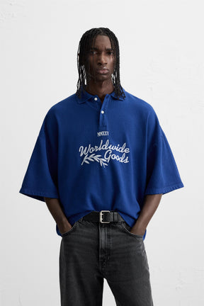 EMBROIDERED TEXT POLO SHIRT - Image 2