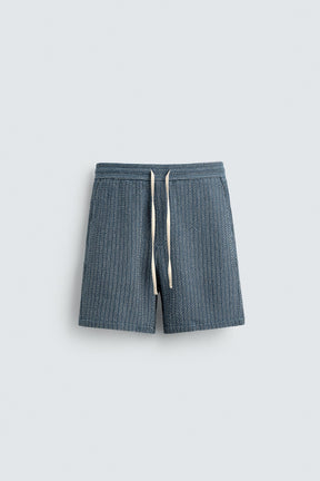 JACQUARD TEXTURED BERMUDA SHORTS - Image 7