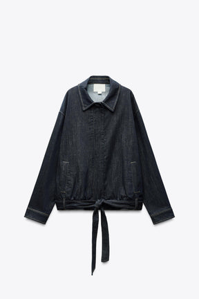 Jeansjacke mit Gürtel