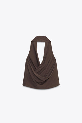 Drapiertes Neckholder-Top
