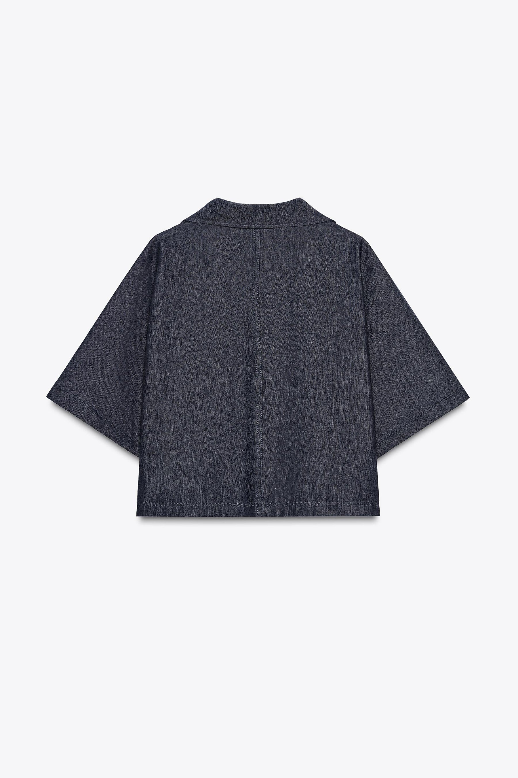 Denim shirt with collar