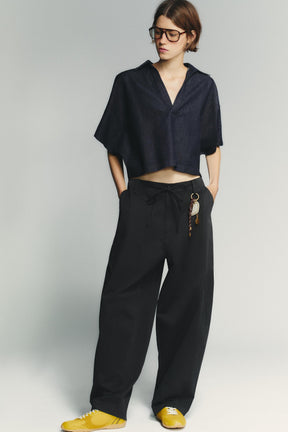 Denim shirt with collar