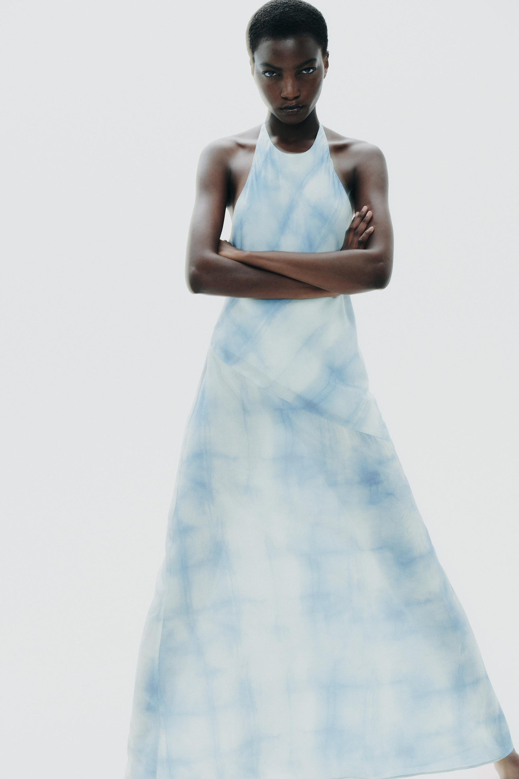 Tie-Dye Halter Dress