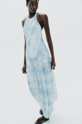 Tie-Dye Halter Dress