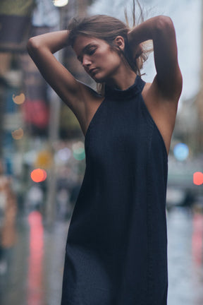 TRF HALTER DENIM DRESS - Image 2