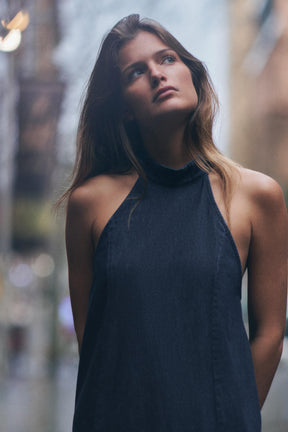 TRF HALTER DENIM DRESS - Image 4