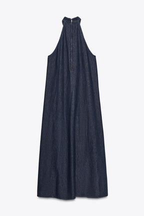 TRF HALTER DENIM DRESS - Image 6