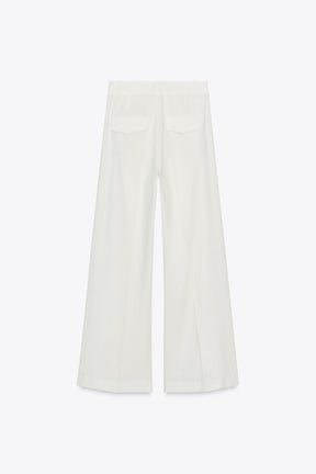 PLEATED TROUSERS WITH FLAPS