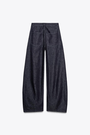 DENIM TROUSERS WITH DARTS