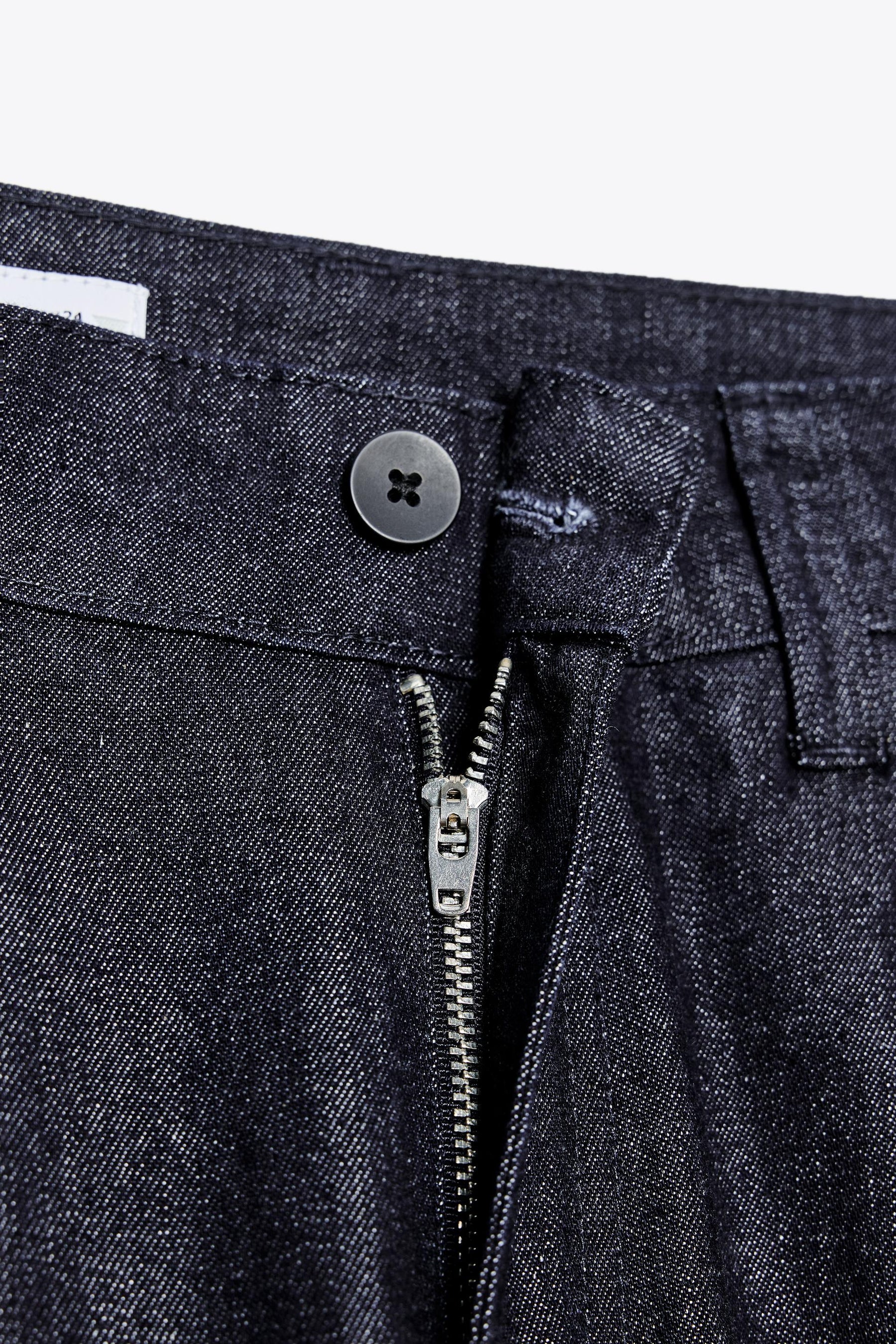 DENIM TROUSERS WITH DARTS