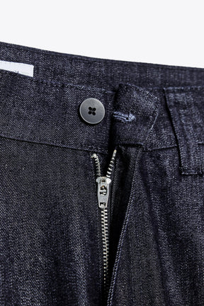 DENIM TROUSERS WITH DARTS