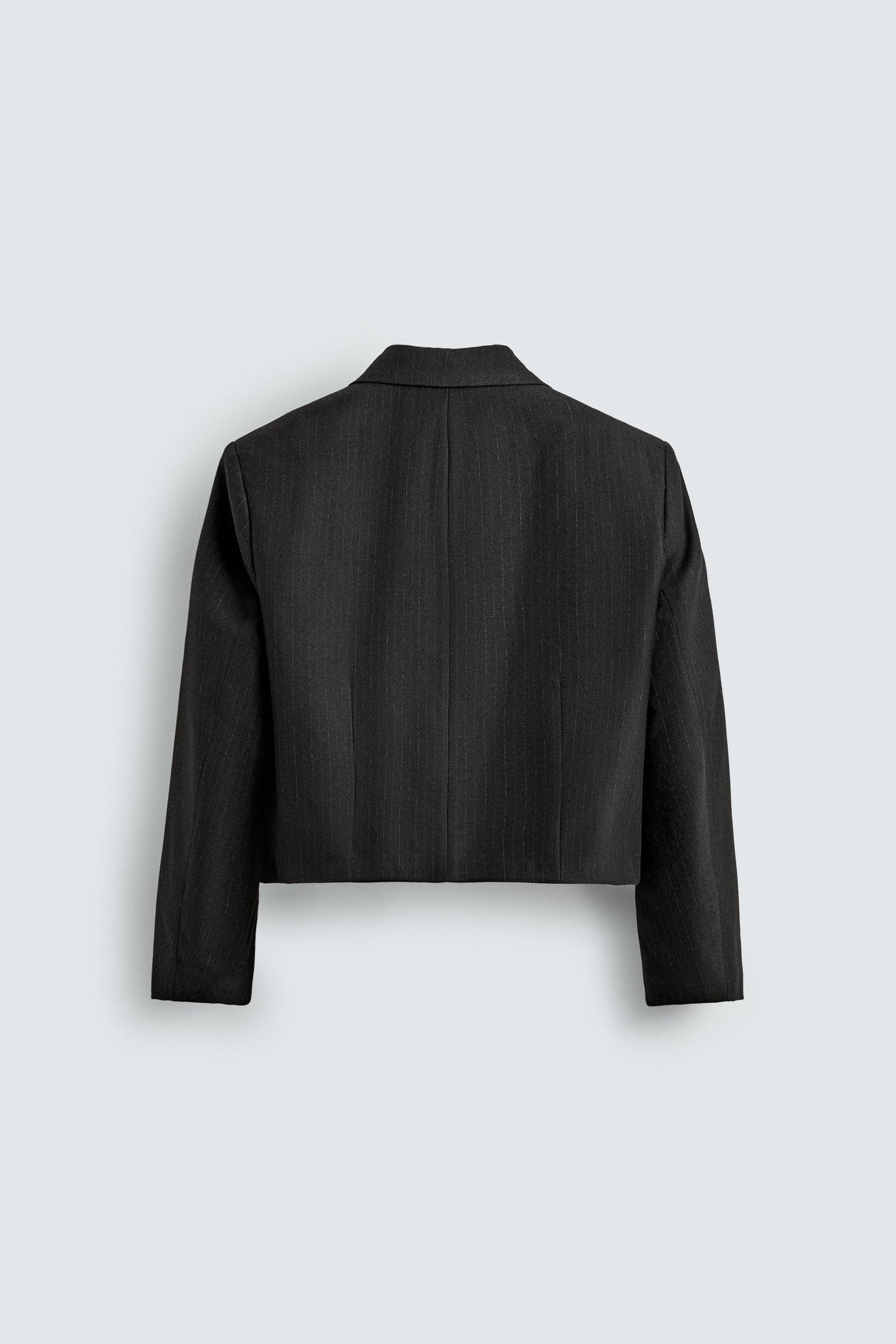 CROPPED FIT PINSTRIPE SUIT BLAZER - Image 6