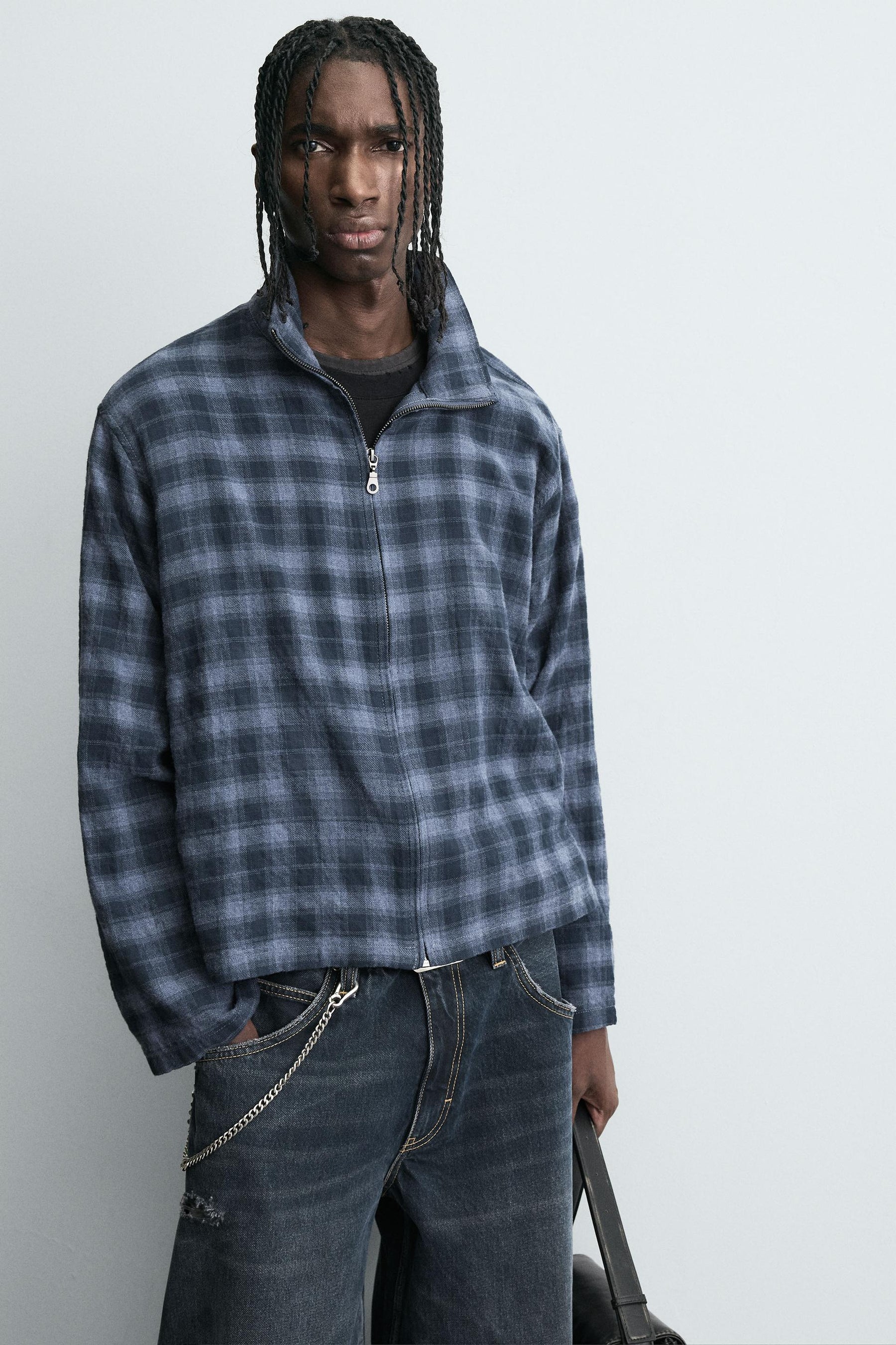 CHECK ZIP-UP SHIRT - Image 5