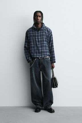 CHECK ZIP-UP SHIRT - Image 1